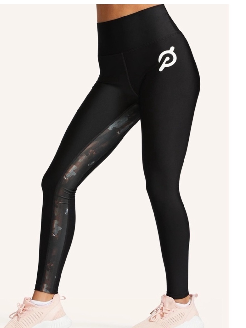 Peloton Show Up Floral High Rise Leggings Size Medium Stretch Black